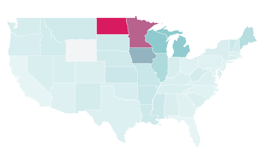 Affinity by region — Canadian Pacific Railway, United States