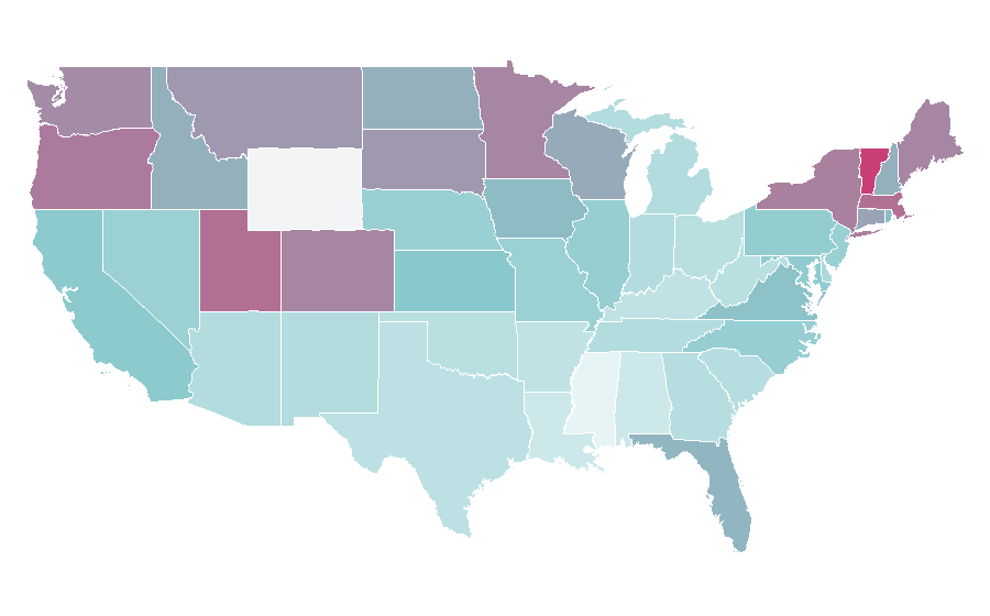 Affinity by region — Canapé, United States