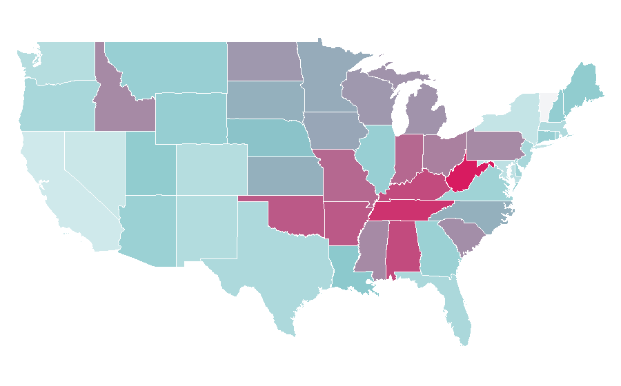 Affinity by region — Candace Cameron Bure, United States