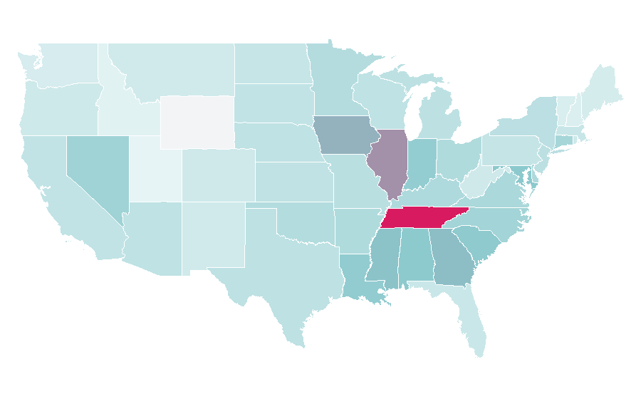 Affinity by region — Candace Parker, United States
