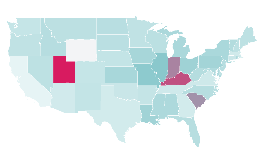 Affinity by region — Candy Crush Jelly Saga, United States
