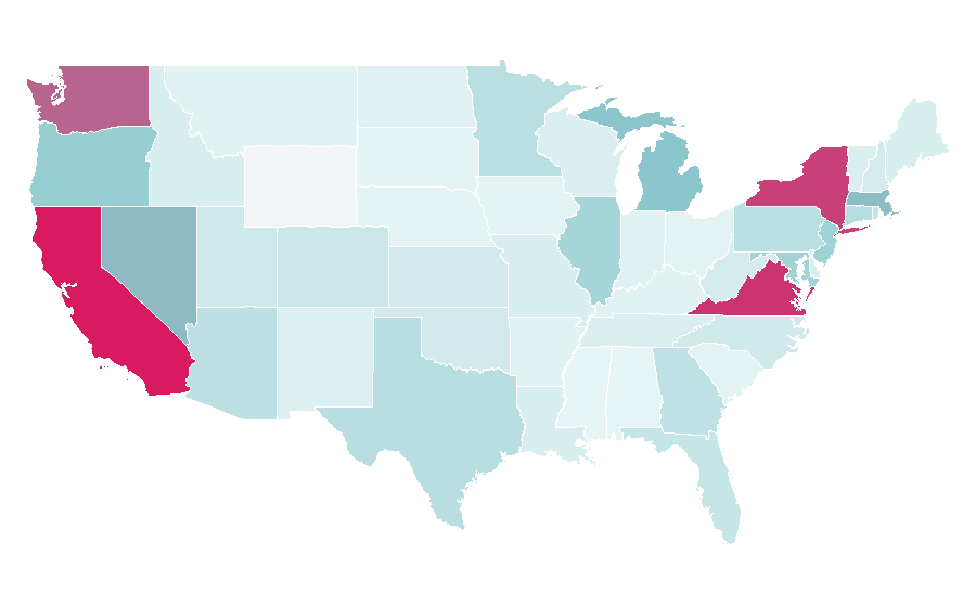 Affinity by region — Cantonese, United States