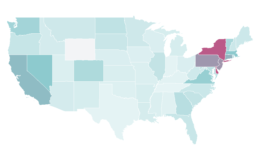 Affinity by region — Cantonese cuisine, United States