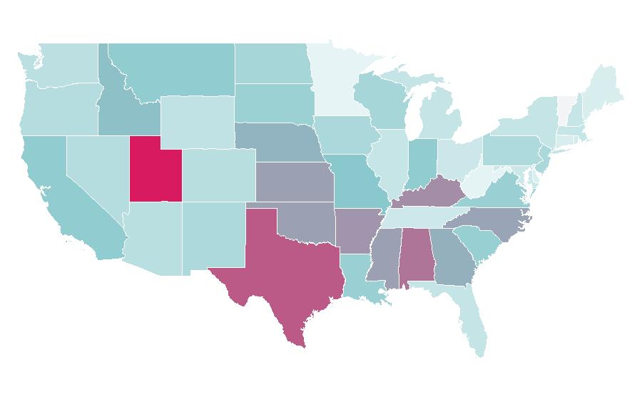 Affinité par région — Canvas, États-Unis