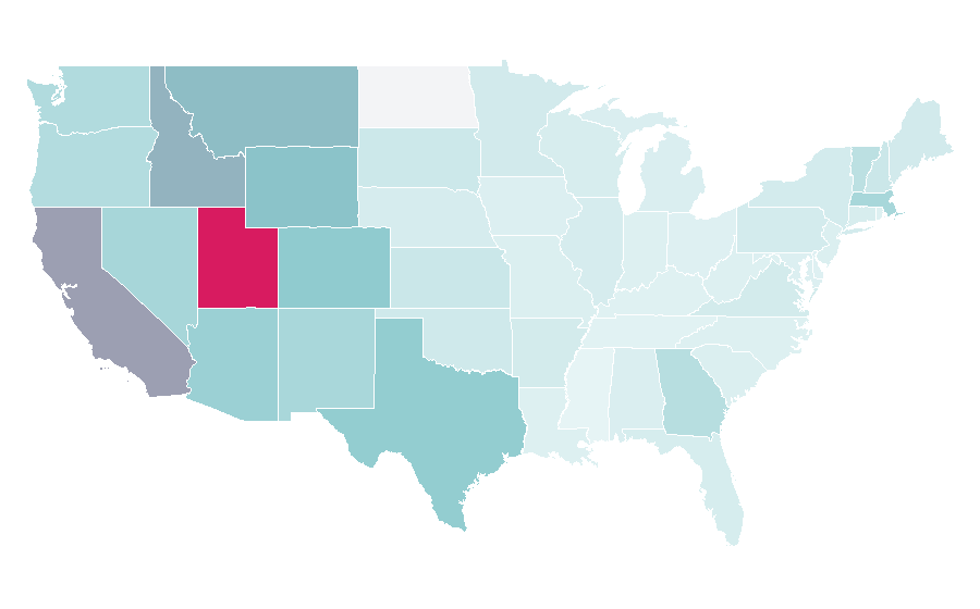 Affinity by region — Canyon, United States