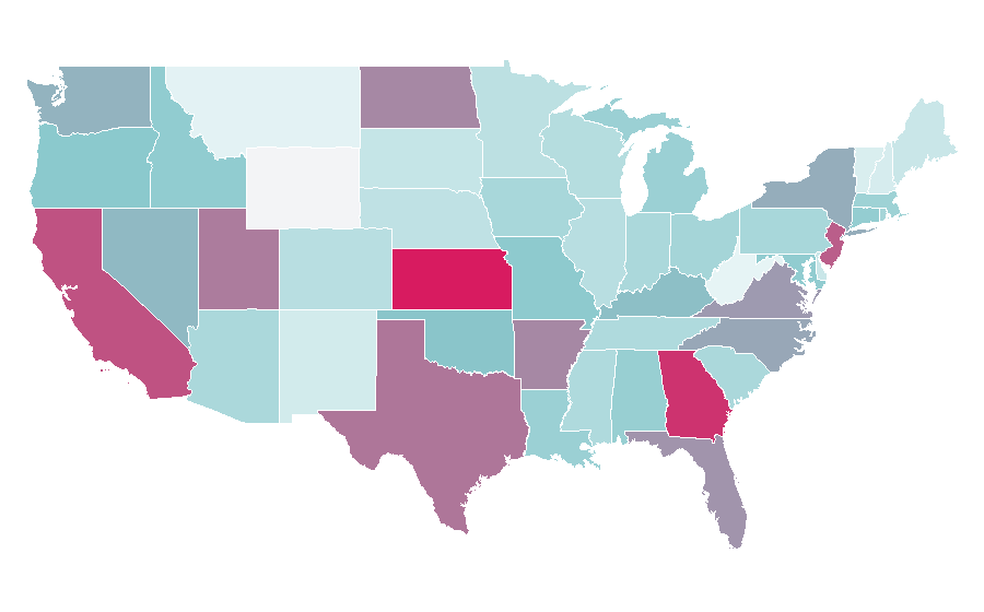 Afinidad por región — CapCut, Estados Unidos