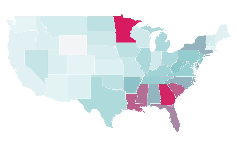 Affinity by region — Capella University, United States