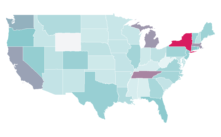 Affinität nach Region — Cappuccino, USA