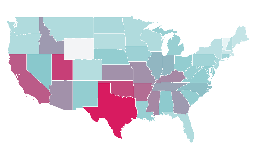 Affinity by region — Captain America: Civil War, United States