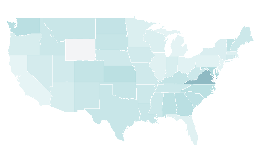 Affinity by region — Captain (armed forces), United States