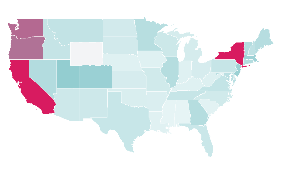 Affinity by region — Capture One, United States