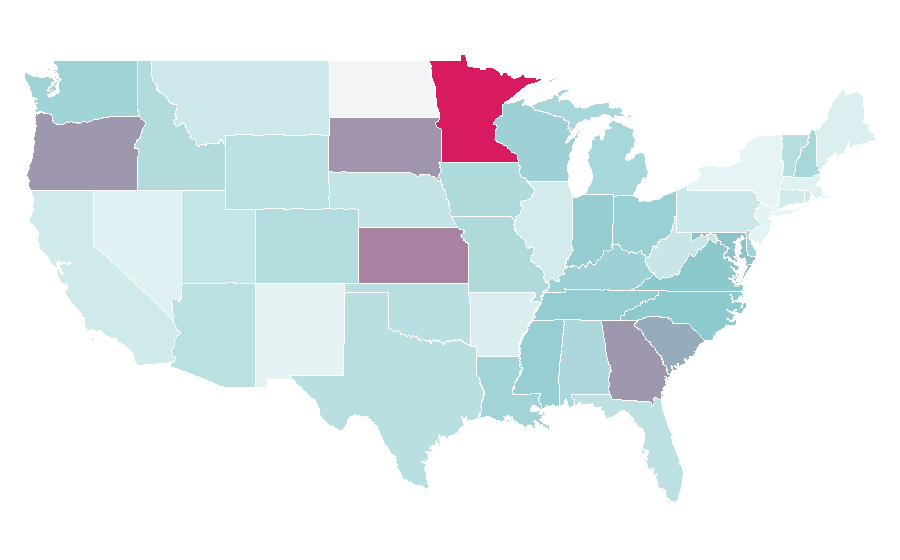 Affinity by region — car repair, United States