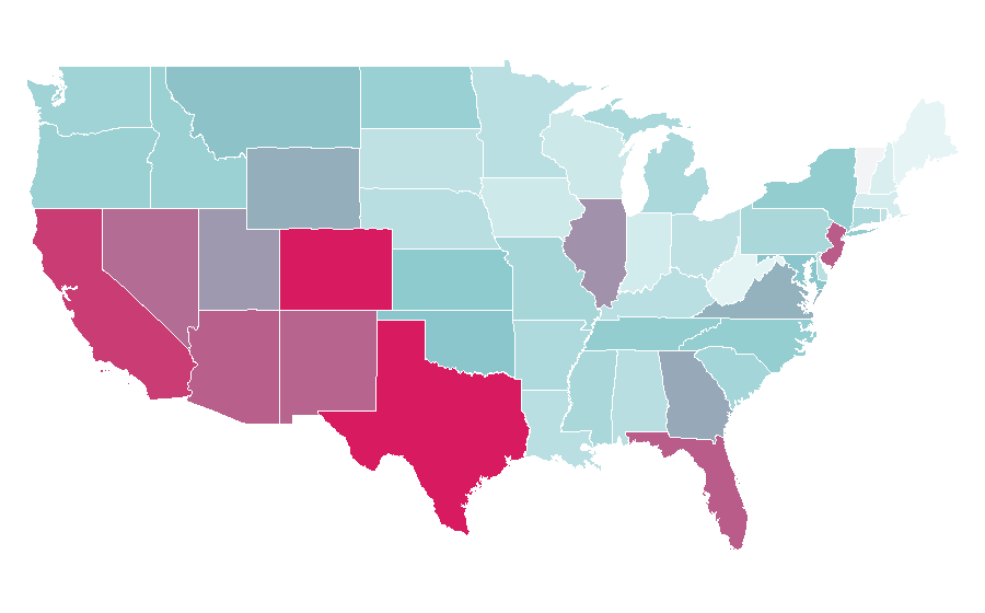 Affinity by region — Car wash, United States