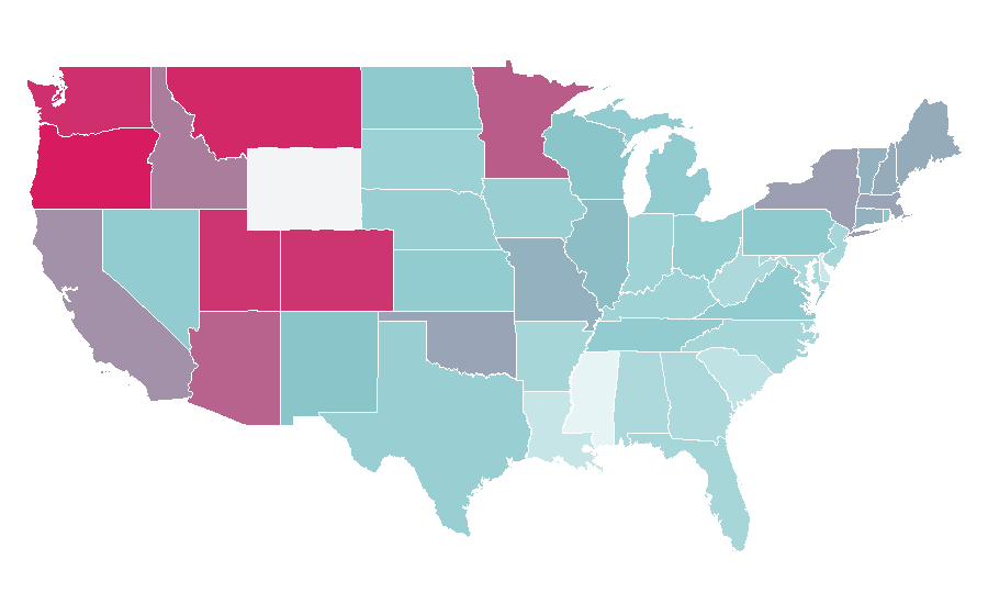 Affinity by region — Cara Delevingne, United States