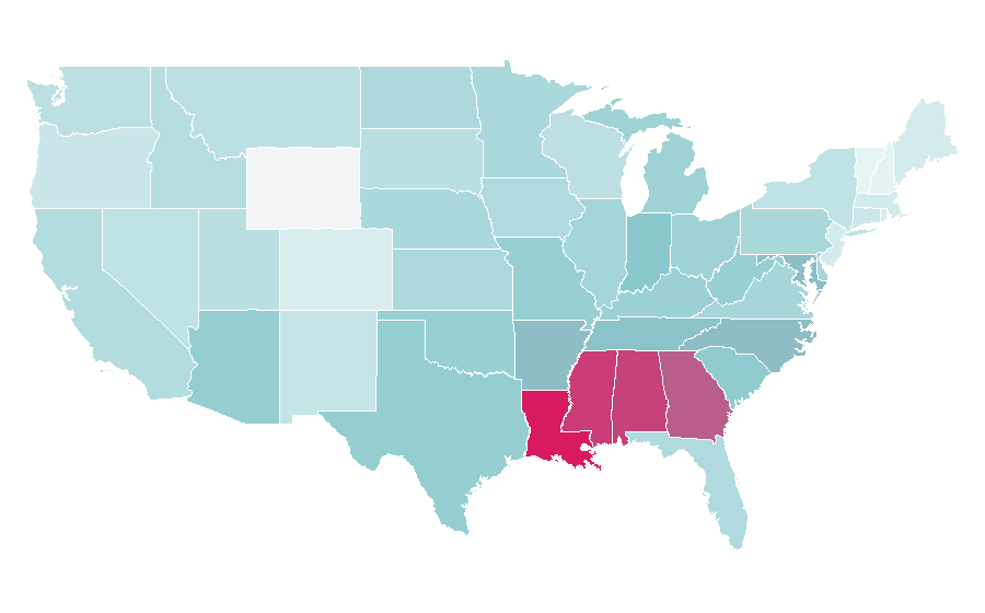 Affinity by region — Caramel, United States