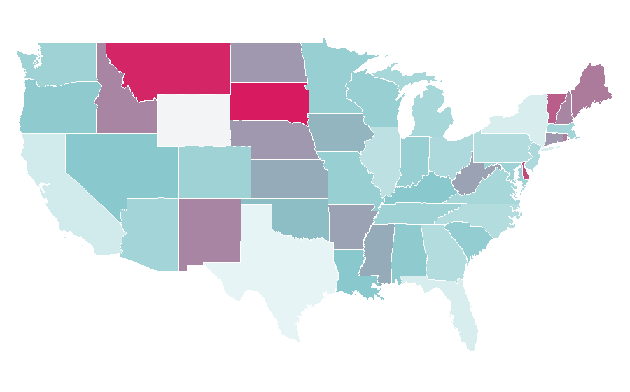 Affinity by region — cardio fitness, United States