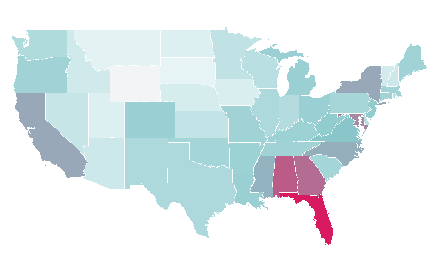 Affinity by region — CARE (relief agency), United States