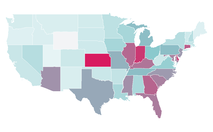 Affinity by region — CareerBuilder, United States