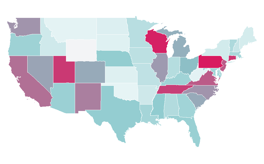 Affinität nach Region — Caregiver, USA
