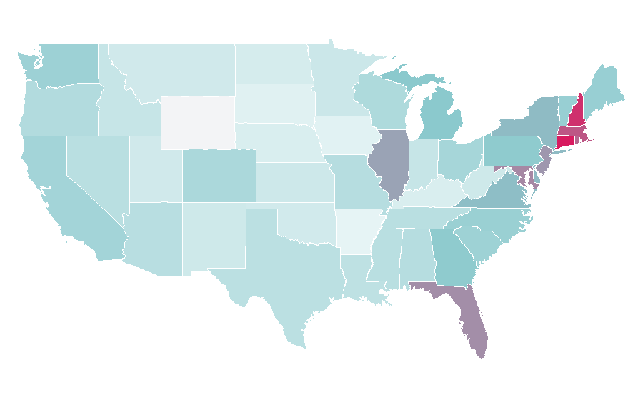 Affinity by region — Caring.com, United States