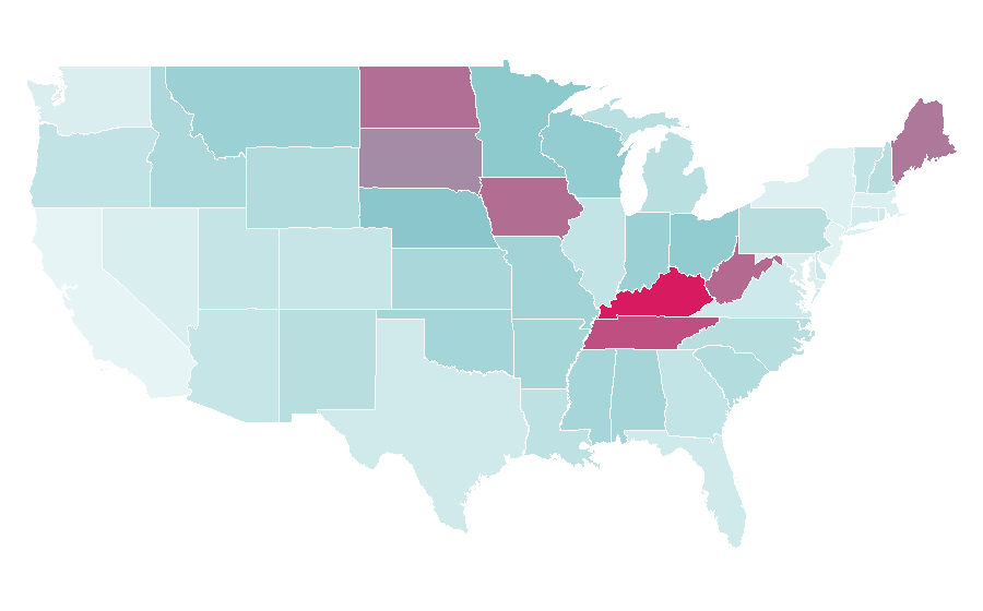 Affinity by region — Carly Pearce, United States