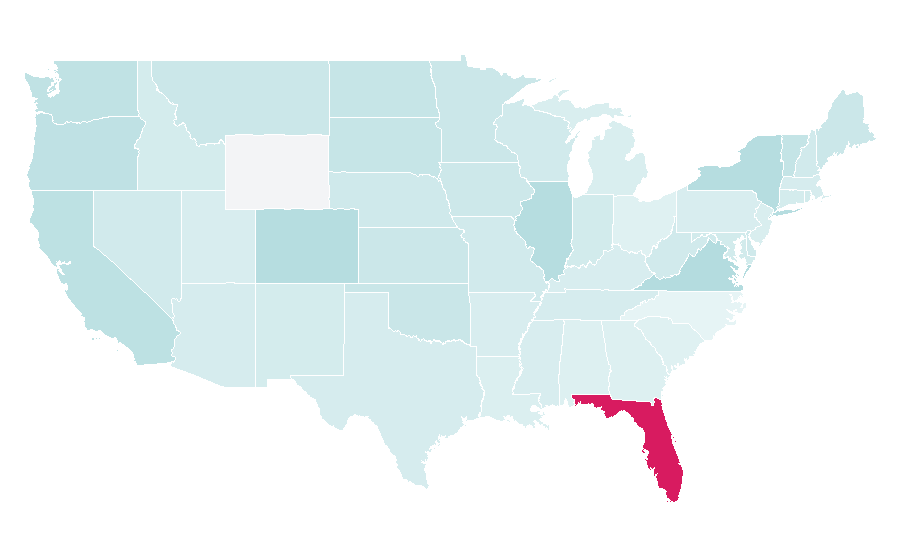 Affinity by region — Carom billiards, United States