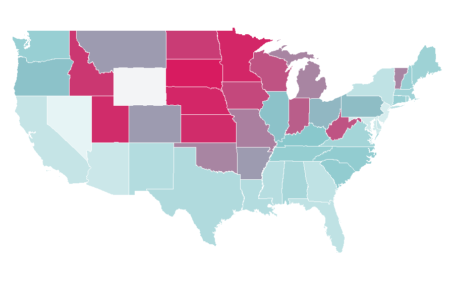 Affinity by region — Carp, United States