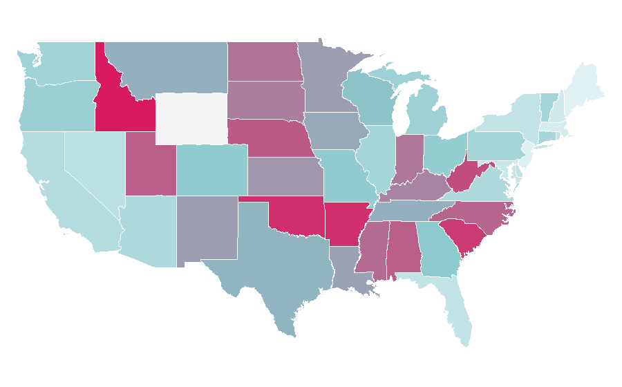 Affinity by region — Carp fishing, United States