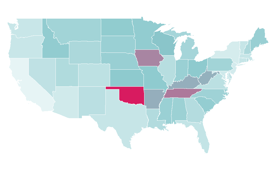 Affinity by region — Carrie Underwood, United States