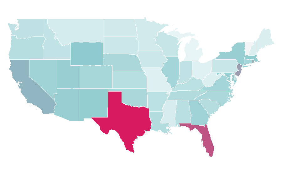 Affinity by region — Carros, United States