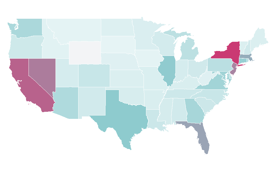 Affinität nach Region — Cartier, USA