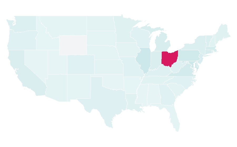 Affinity by region — Case Western Reserve University, United States
