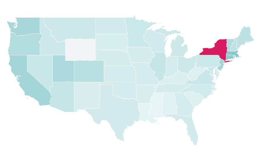 Affinity by region — Casey Neistat, United States