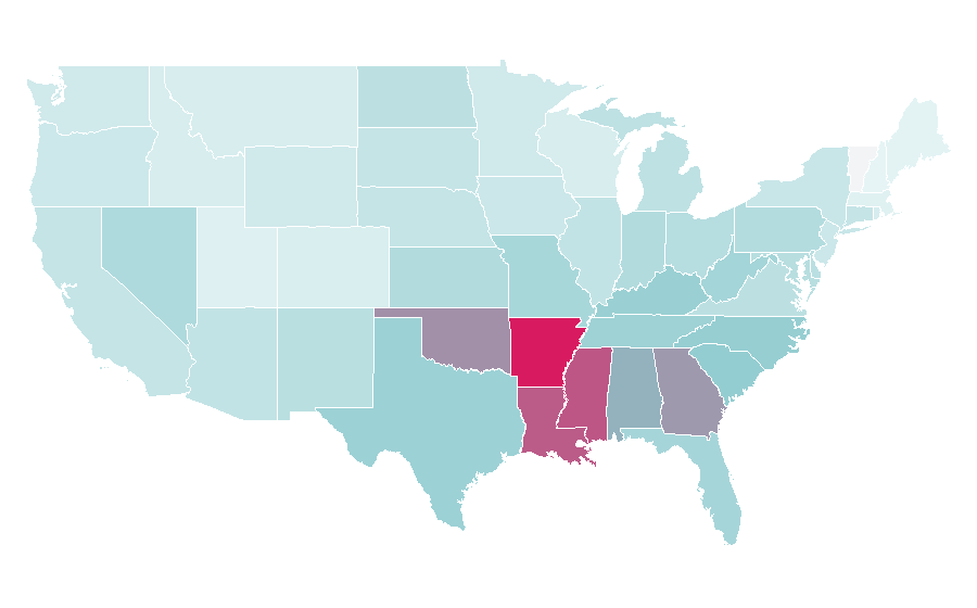 Affinität nach Region — Cash, USA
