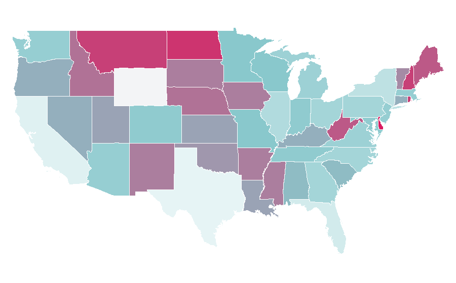Affinity by region — Cashback website, United States