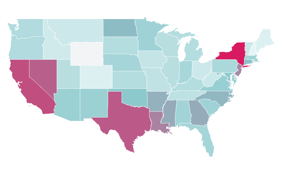 Affinity by region — Cashier, United States