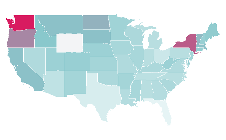 Affinity by region — Cashmere wool, United States