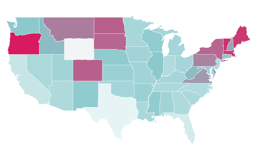 Affinity by region — Cask ale, United States