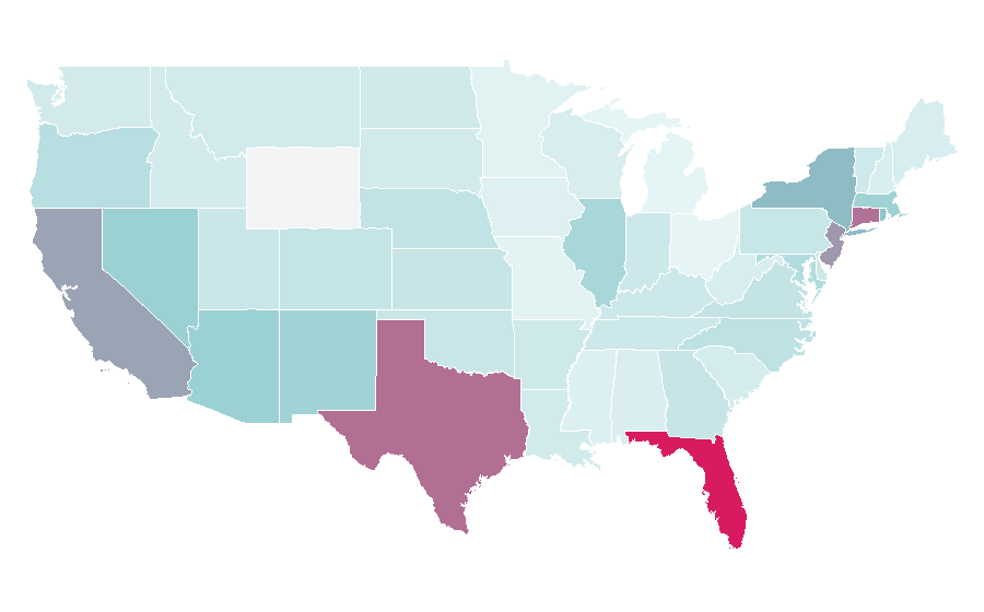 Affinity by region — Caso Cerrado, United States