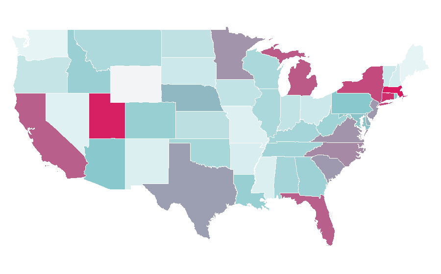 Affinity by region — Caspa, United States