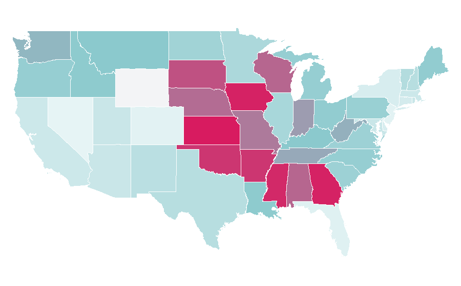 Affinity by region — Casserole, United States