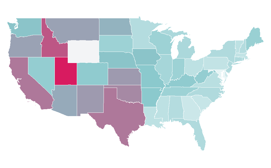 Affinity by region — Cast Away, United States