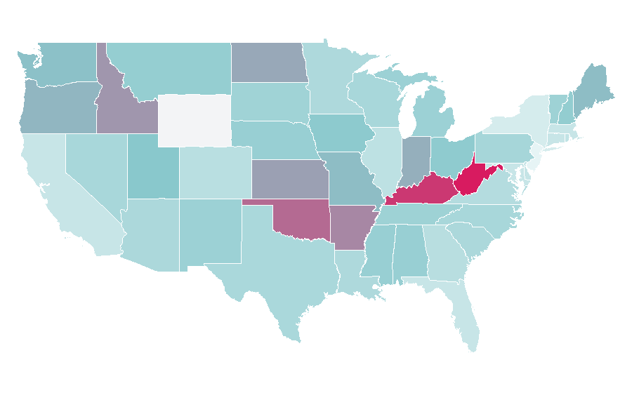 Affinity by region — Castiel (Supernatural), United States