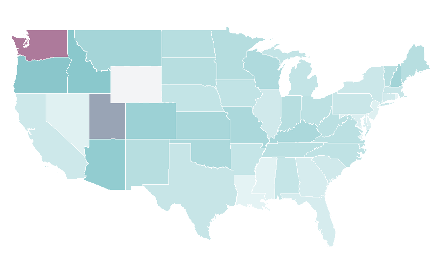 Affinity by region — Castle, United States
