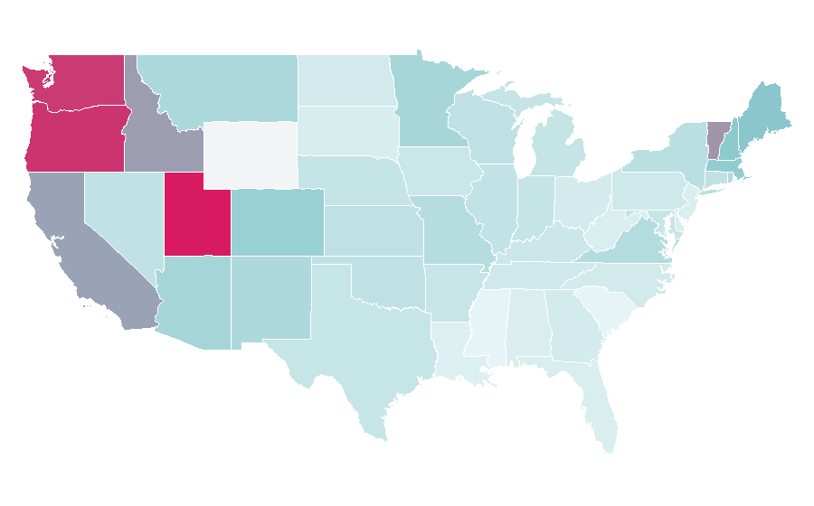 Affinity by region — Castle in the Sky, United States