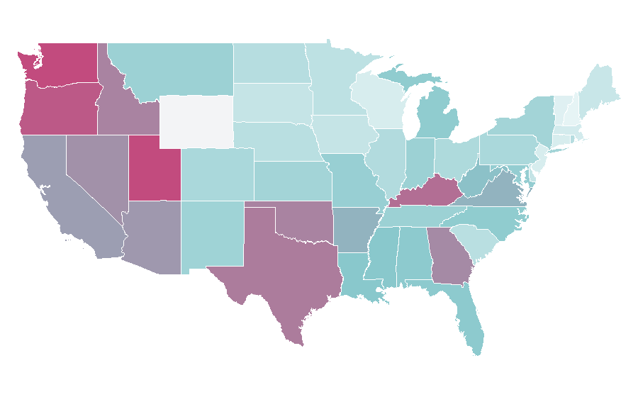 Affinity by region — Castlevania, United States