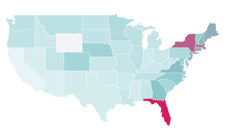 Affinity by region — Castries, United States