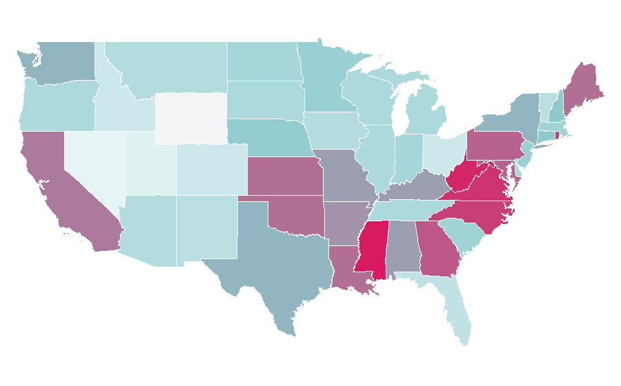 Affinity by region — Casualty (TV series), United States