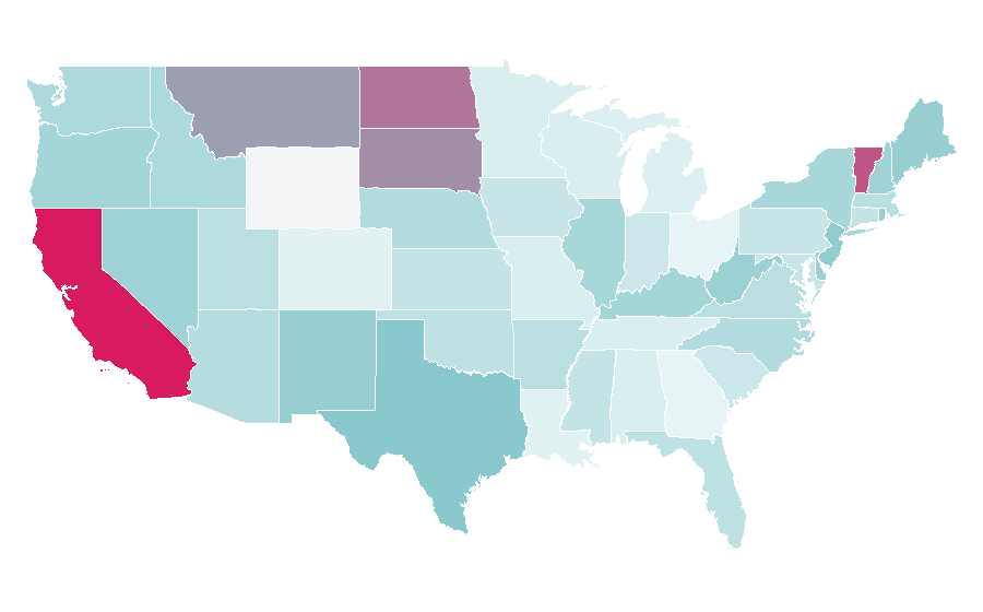 Affinity by region — Cat lovers, United States