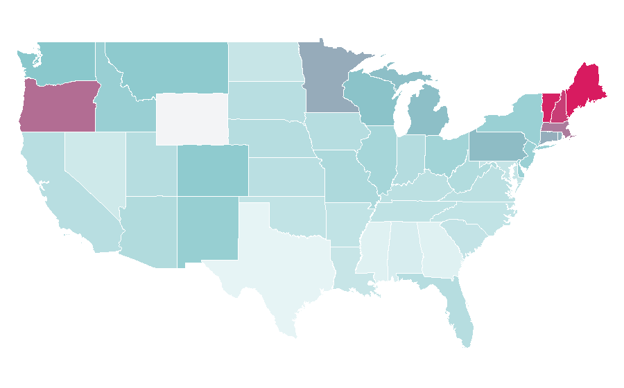 Affinity by region — Cat Stevens, United States